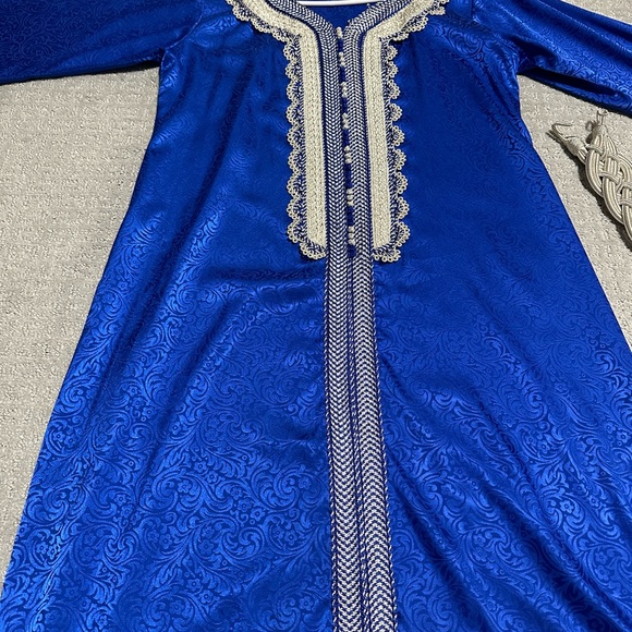 Blue moroccan authentic dress (quftan) custom made - Picture 5 of 7